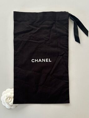 CHANEL Black Cotton Travel Dust Bag, NEW